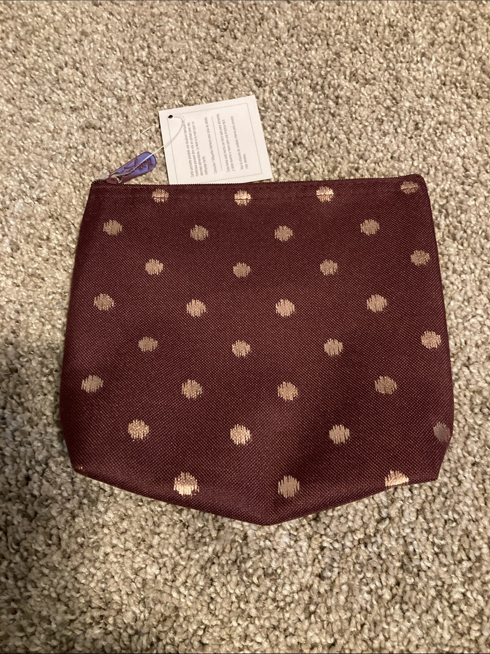 thirty-one Twinkling Plum Snack & Go Pouch - Plum with Light Pink Dots - Picture 3 of 8